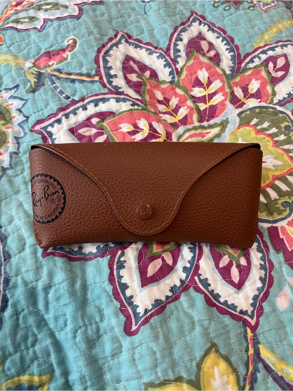 Ray-Ban Brown Leather Sunglasses Case